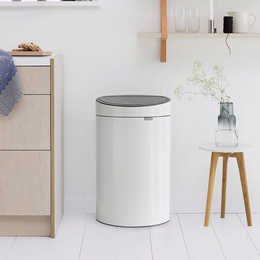 Brabantia Touch Top Trash Can (10.6 Gallon) | West Elm (US)