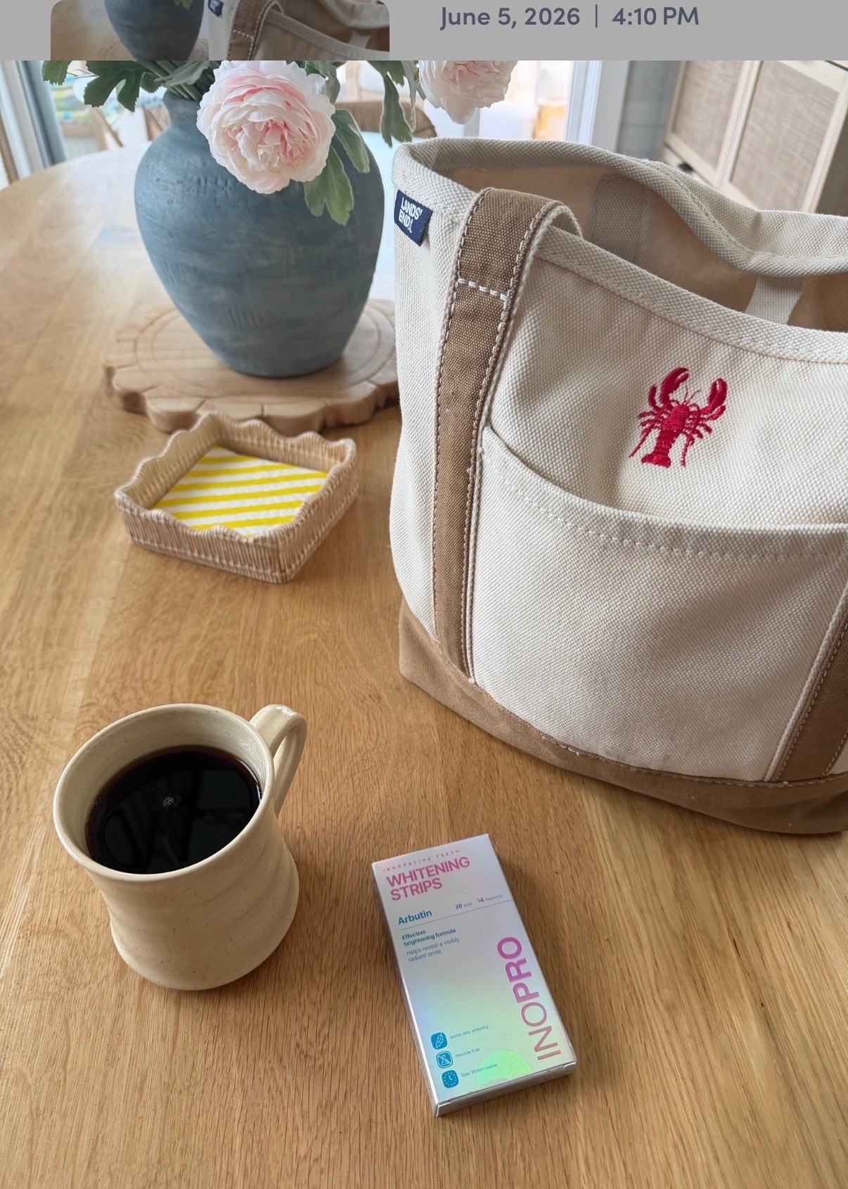 Little luxuries that make everyday feel a little more special. ☕️🦞

My favorite canvas tote, a fresh cup of coffee, and the whitening strips that have officially earned a permanent spot in my routine. Easy, effective, and perfect for busy mornings when I want to feel a little more put together.

Sharing all the details here 🤍

#LTKBeauty #LTKHome #SummerEssentials #CoastalStyle #EverydayFavorites #CoffeeAndSunshine #WhiteningRoutine #BeachBagEssentials