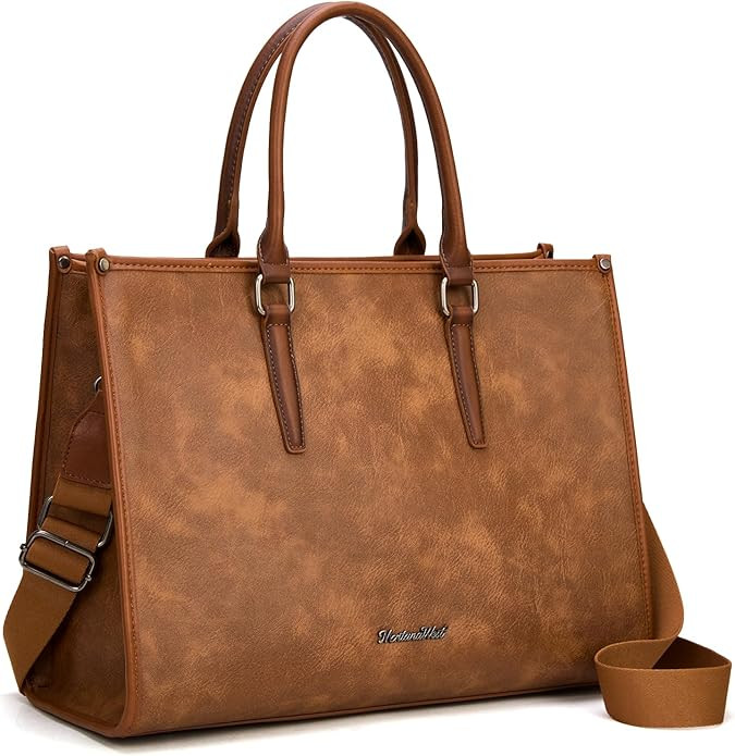 Montana West Laptop Tote Bag for Women 15.6 Inch Computer Bags Business Office Work Briefcase Wit... | Amazon (US)