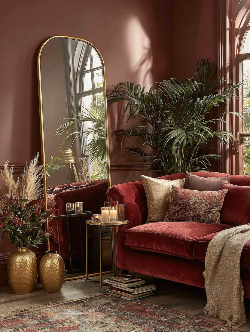 How to create a yin-and-yang luxury look at home:
Pair the warmth of gold tones with the richness of velvet, let greenery soften the mood, and watch how the space instantly balances itself. This is luxury with harmony — bold, calming, sensual, all at once.

And here’s the best part: this look works anywhere. A full living room, a tiny corner, even against plain ivory or gray walls. The colored wall is optional — the energy comes from the textures, the lighting, and the contrast. That’s real yin and yang decor. #YinYangDecor #LuxuryLivingRoom #VelvetSofaStyle #GoldAccentHome #MoodyInteriors #CalmAndBold #HomeDecorInspo #ElegantAndDriven 

 #LTKHome