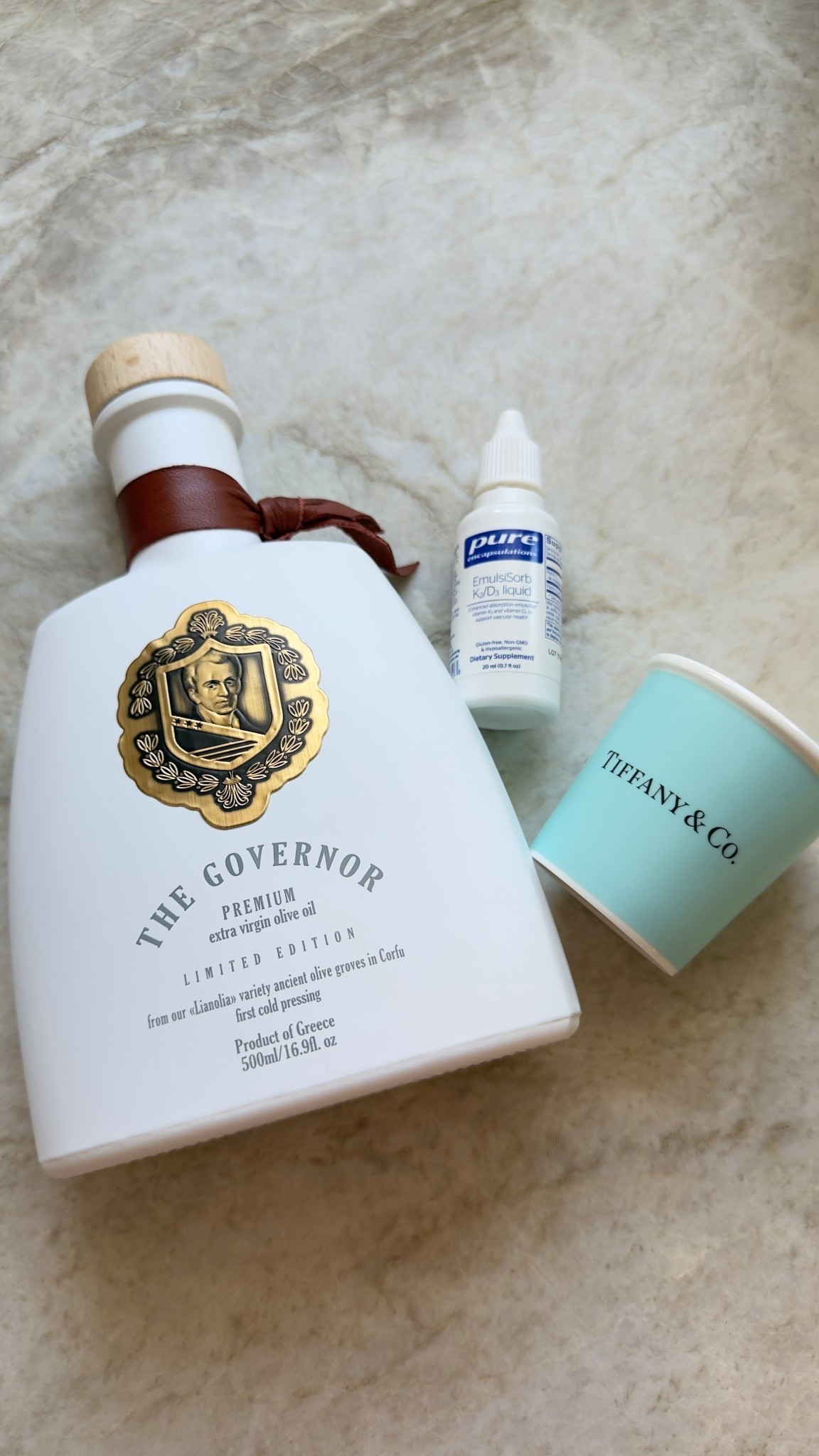 Olive oil with high Polyphenol 
Clean morning oil shots with Vitamin D and K. 
Hormones balance 

#LTKselfcare #LTKfitnessgoals #LTKmorningroutine