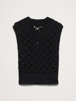 Crochet Cropped Sweater Vest | Banana Republic (US)