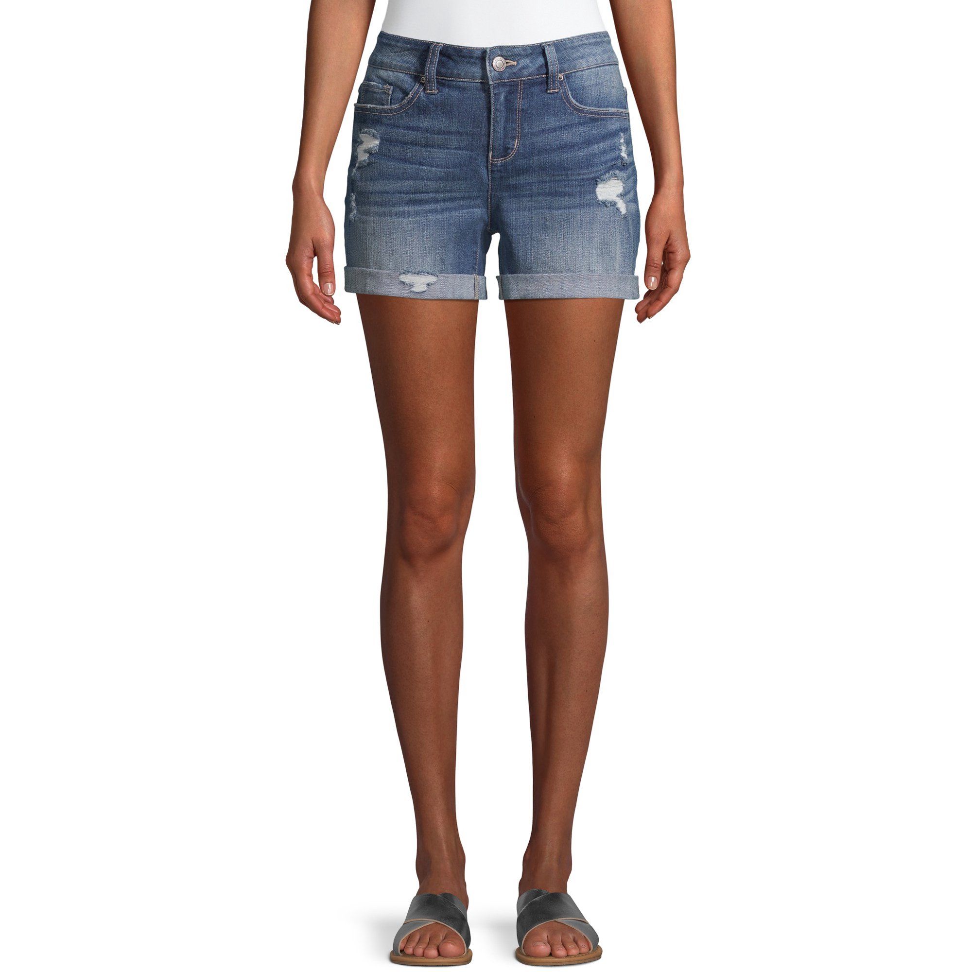 Women's Mid Rise Denim Shorts | Walmart (US)