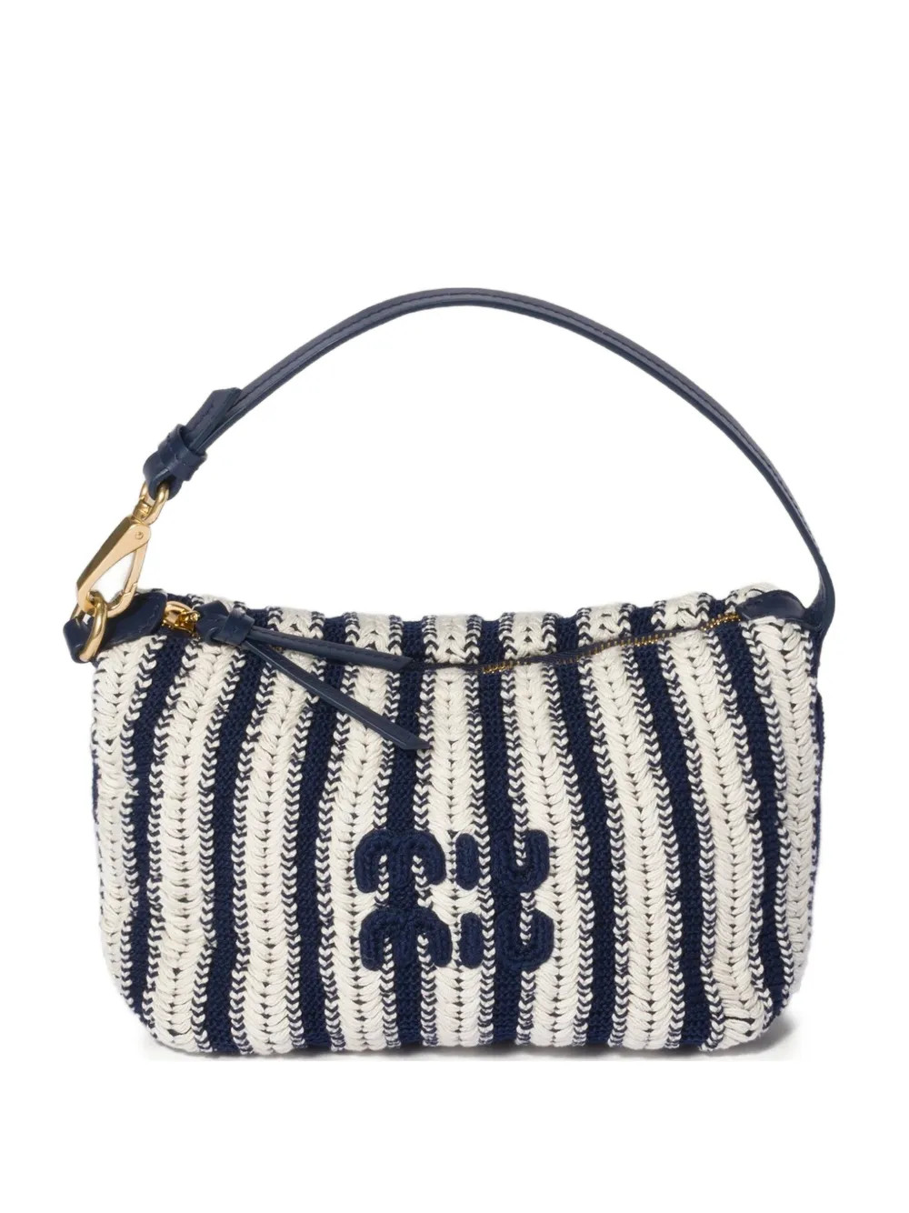 crochet and leather pouch | Farfetch Global