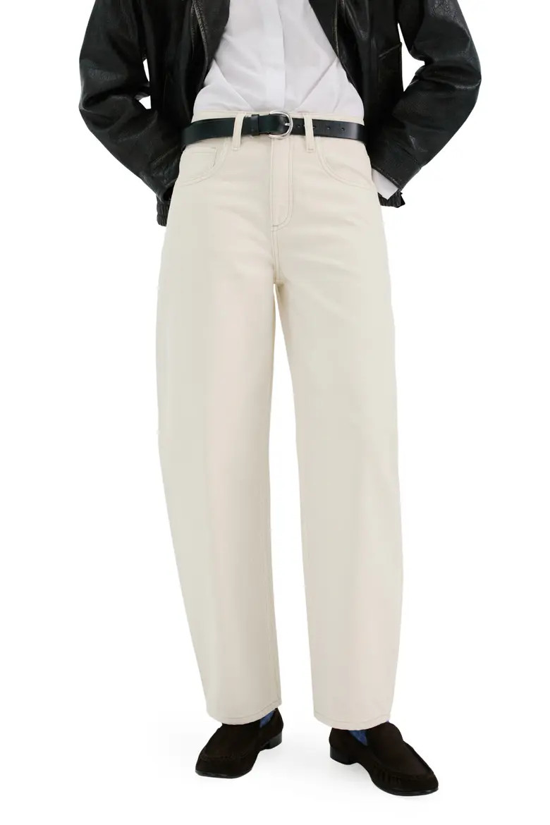 MANGO High Waist Barrel Jeans (Women) | Nordstrom | Nordstrom