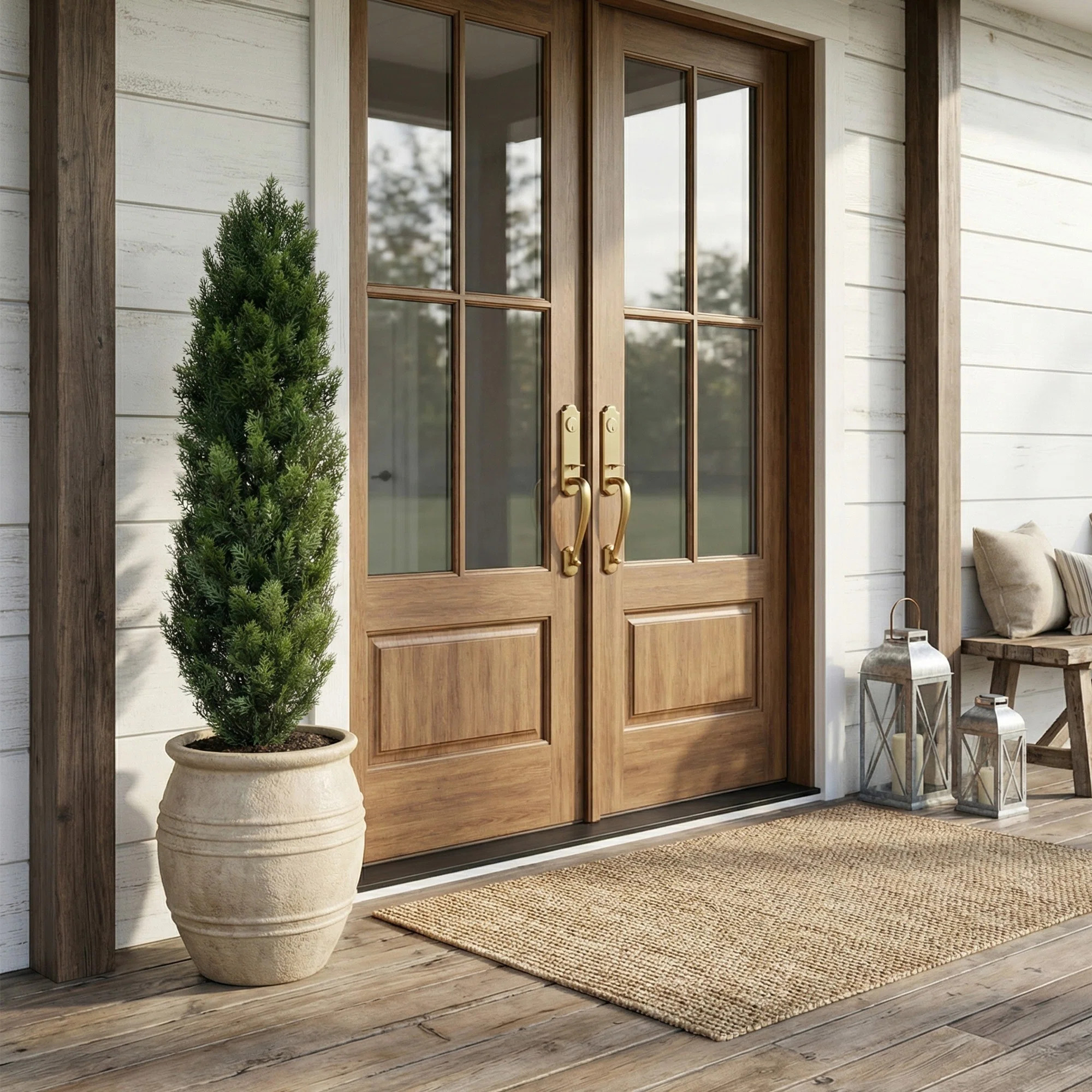 48'' Faux Cedar Topiary in Pot Liner | Wayfair North America
