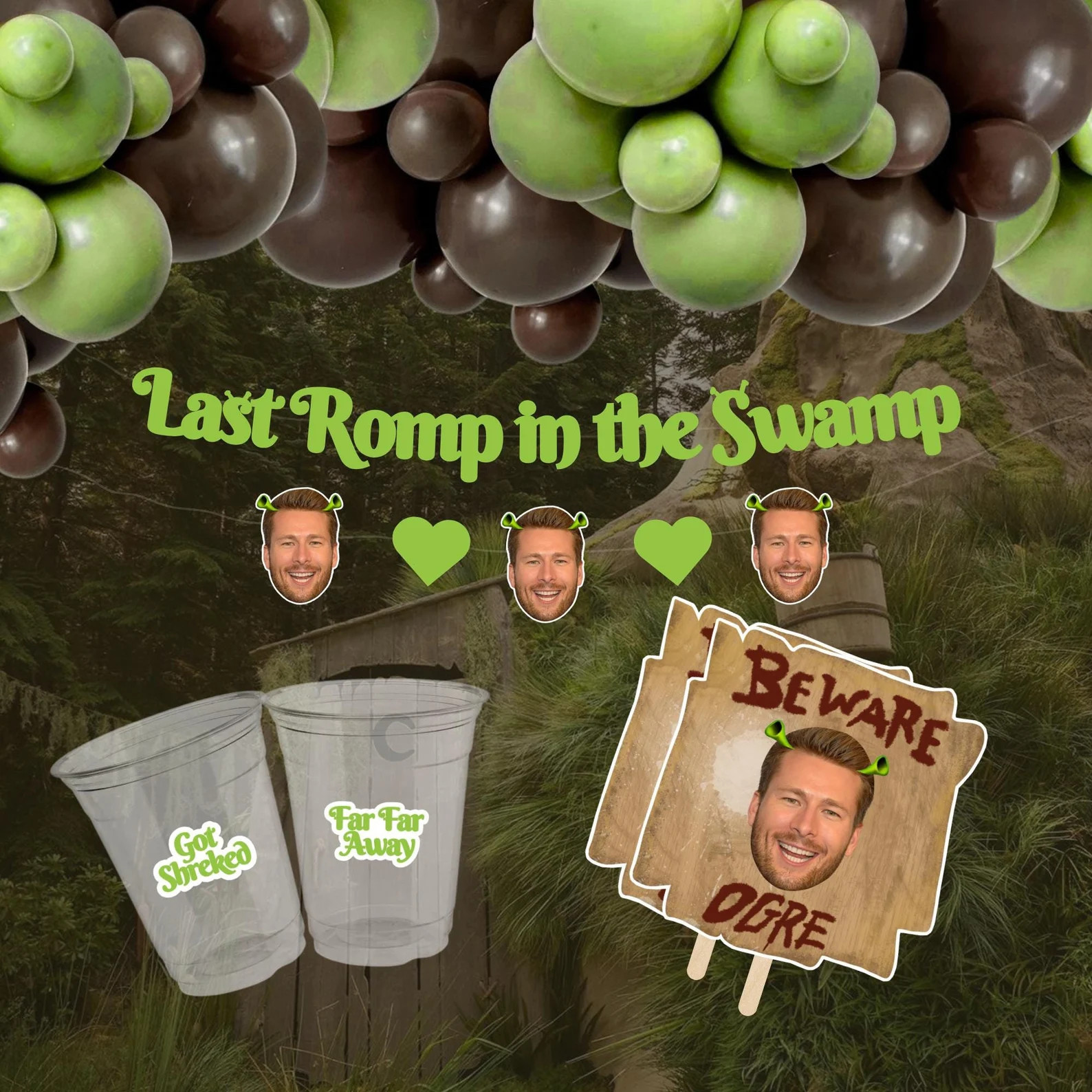 Last Romp in the Swamp Bachelorette Party | Shrekk Bachelorette Party Theme | Same Swamp Forever ... | Etsy (Global)