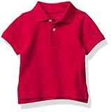 The Children's Place Boys' Baby and Toddler Uniform Pique Polo, Classic Red, 6-9 Months | Amazon (US)