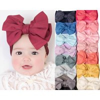Nylon Baby Headband Bow, Big Bow Headbands, Headwraps, Newborn Headbands & Bows, Fall Hair Infant Is | Etsy (US)