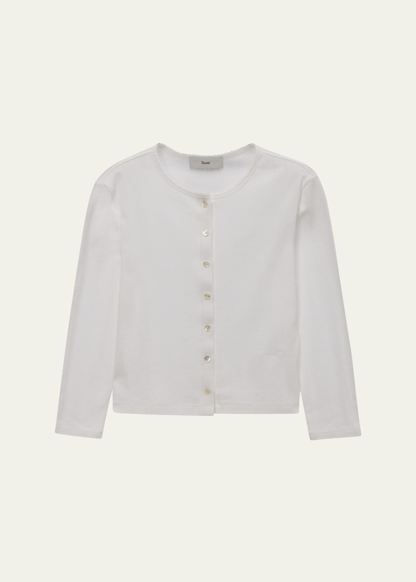 Dunst Pointelle Knit Crewneck Cardigan | Bergdorf Goodman