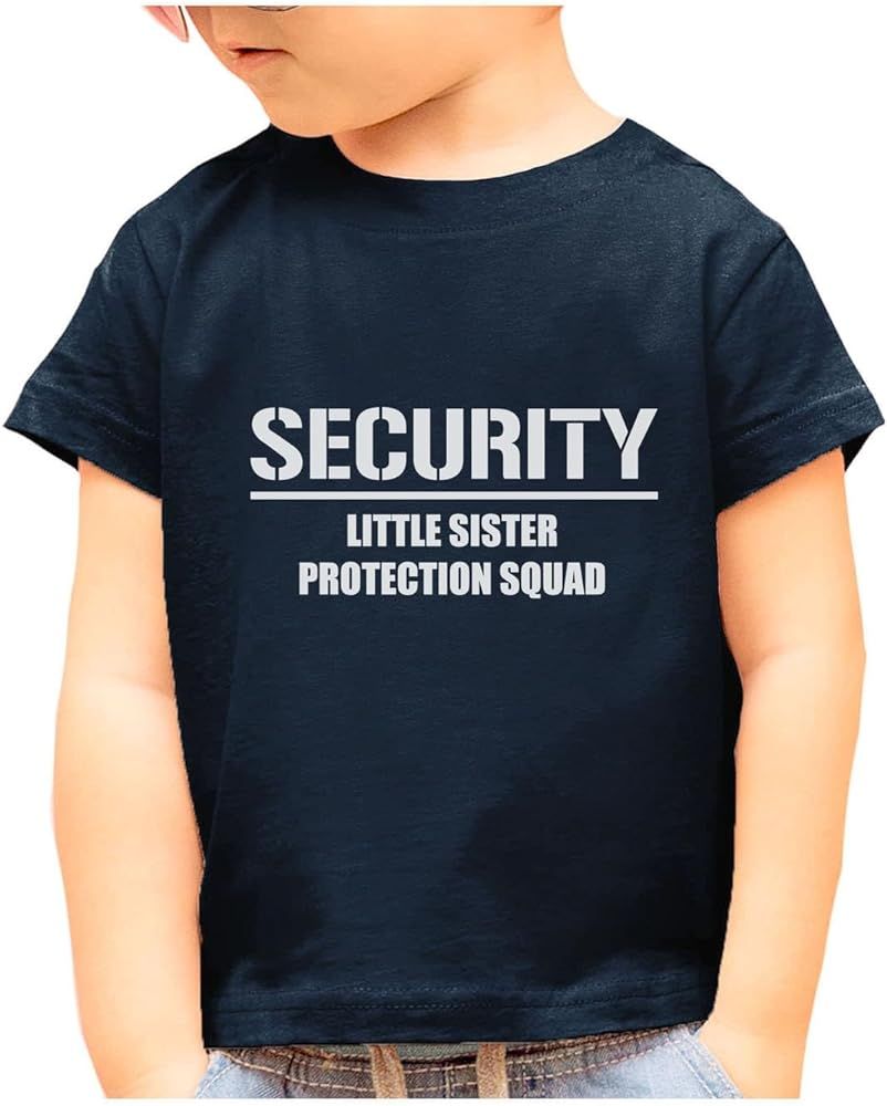 Big Brother Shirt Security for Little Sister Siblings Toddler Shirts for Boys Baby Announcement | Amazon (US)