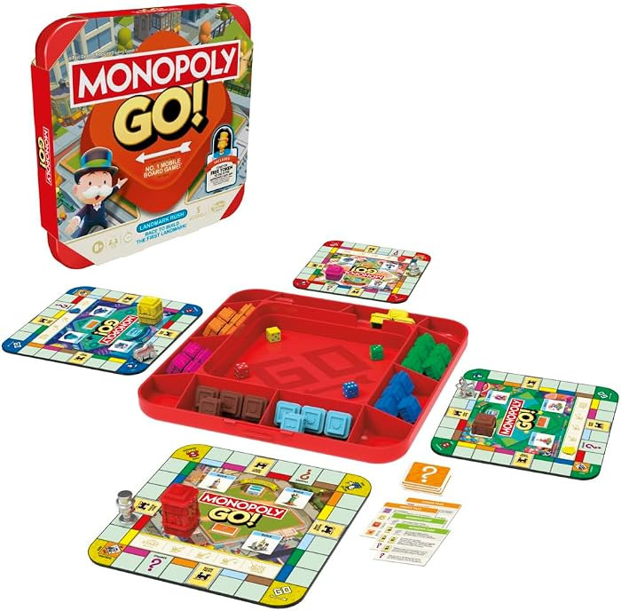 Hasbro Gaming Monopoly GO! Strategy Game for 8+ Year Old Kids, for 2-4 Players, Family Party Games for Children and Adults | Amazon (UK)