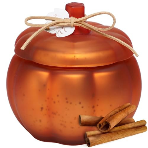 Fall Candle, Cinnamon Pumpkin Spice Candle, 12 oz Pumpkin Shaped Candles | Amazon (US)
