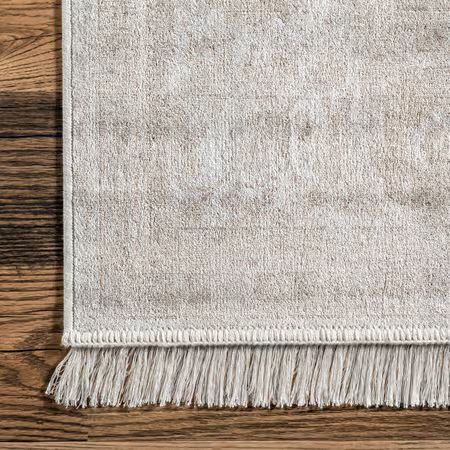 Ivory Fading Floral Fringe Area Rug | Rugs USA