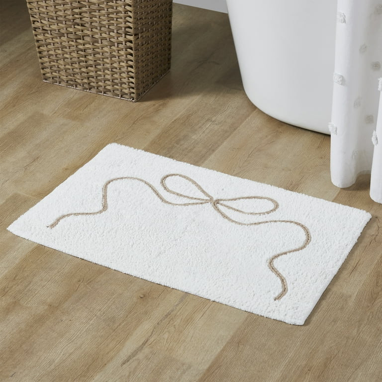 My Texas House Ivory Ribbon Cotton Bath Rug, 20" x 32" | Walmart (US)