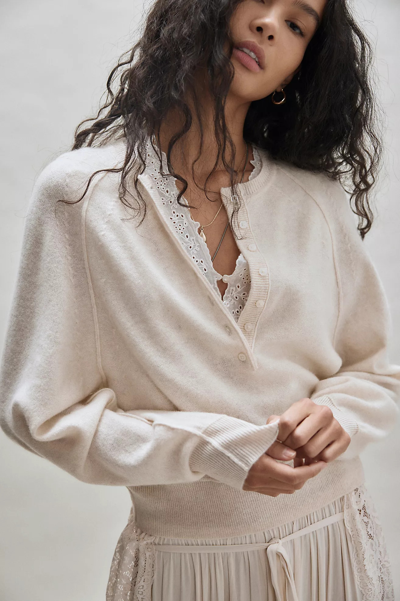 Porta Cashmere Henley Sweater | Free People (Global - UK&FR Excluded)