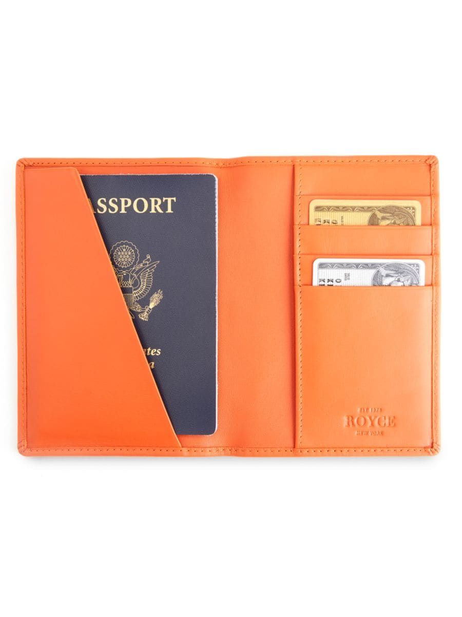RFID Blocking Leather Passport Holder | Saks Fifth Avenue