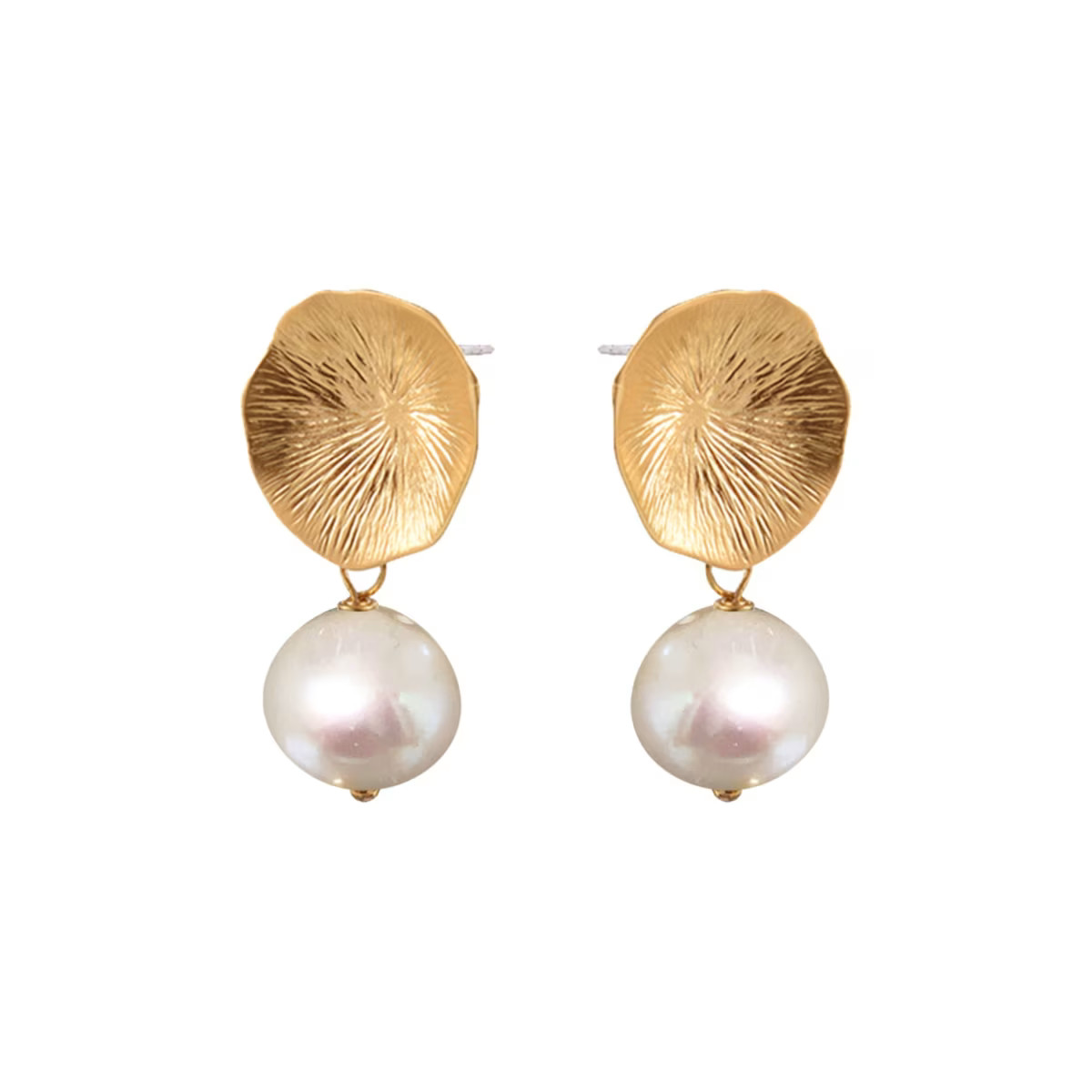 Flower Coral Earrings Freshwater Pearl | Wolf & Badger