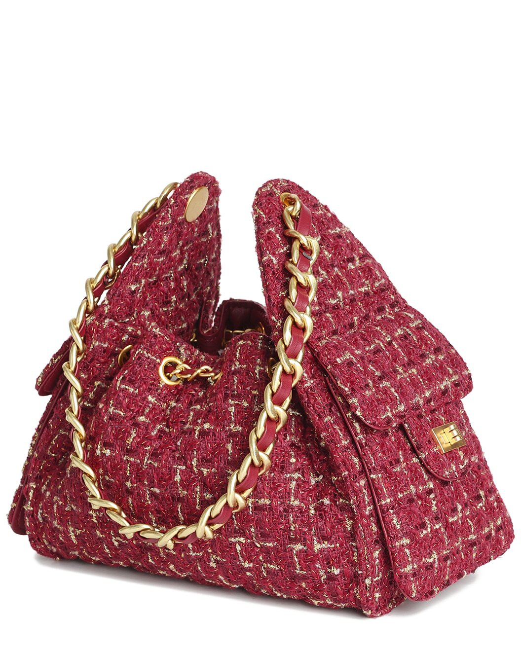 Tweed & Leather Shoulder Bag | Rue La La