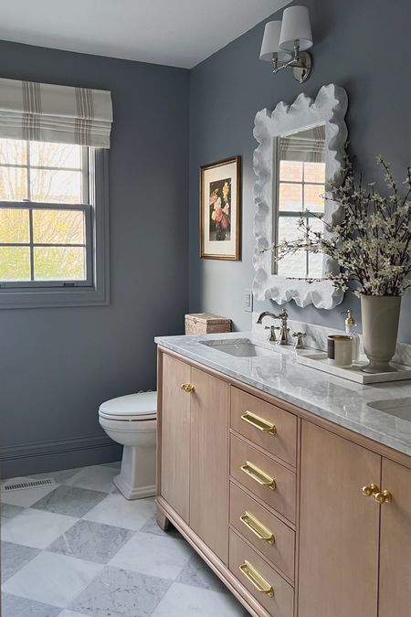 Bathroom decor, bathroom vanity, oak vanity, Home Depot, Wayfair, faucet, Kingston brass, Serena and lily wallpaper, home decor, spring decor, neutral decor 


#LTKsalealert #LTKstyletip #LTKhome