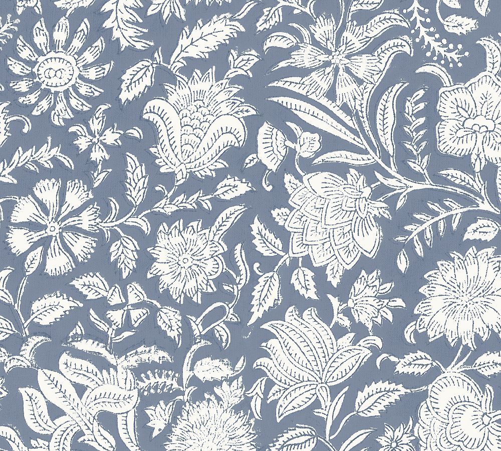 Floral Block Print Wallpaper | Pottery Barn (US)