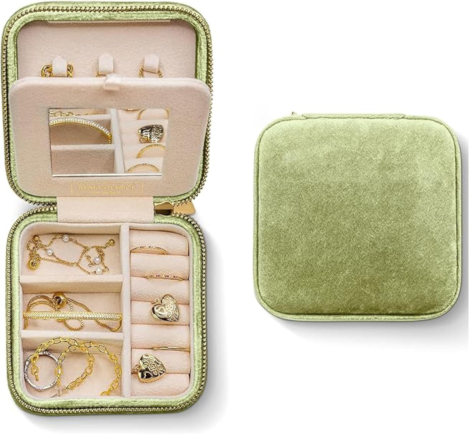 Benevolence LA Stocking Stuffers for Women | Plush Velvet Jewelry Box | Travel Jewelry Case Organ... | Amazon (US)