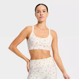 Women's Cotton Balance Light Support Racerback Sports Bra - All In Motion™ | Target