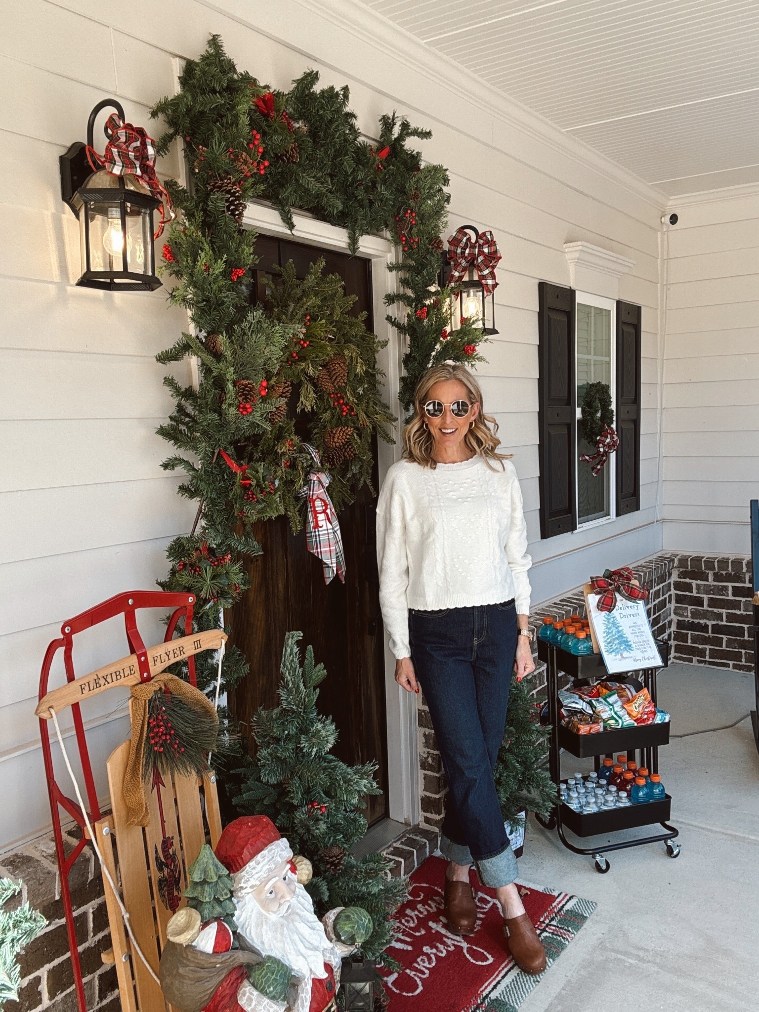Soft, sweet, and so good for the season 🤍
This new arrival bobble heart sweater is one of those pieces you’ll reach for again and again—cozy with the prettiest details. I’m loving the scalloped neckline and sleeves, plus the embroidered heart down the front that makes it feel extra special. Comes in three colors and yes… it will sell out.

Paired it with my favorite jeans that are on sale today for $20 🙌 (wearing a size 0) and styled the sweater in a size small for that just-right fit. (I rolled the cuff) 

#LTKgrwm #LTKdayinmylife #LTKootd