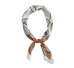 Livrerpi Silk Feeling Head Scarf Fashion Satin Hair Scarf Square Scarves for Women Gifts 27.5×27.5 i | Amazon (US)