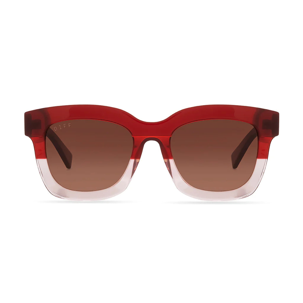 LIL CARSON - ROSEWOOD OMBRE + BROWN GRADIENT SUNGLASSES | DIFF Eyewear