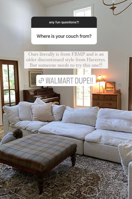 I’ve had so many questions about our couch over the years, and it’s an older model from Havertys that no longer sold- BUT this smaller version from Walmart is SO cute so I’m linking it here!