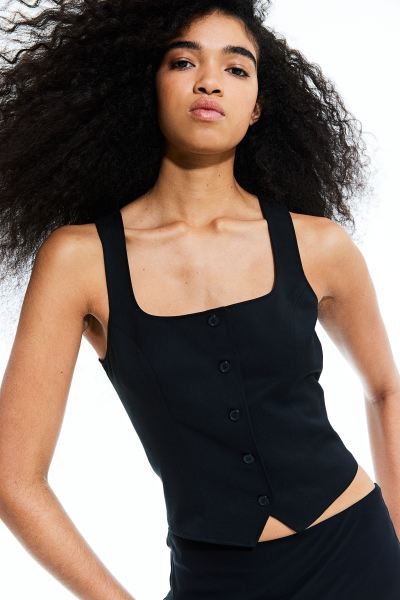 Chaleco de traje - Negro - MUJER | H&M ES | H&M (FR, IT, ES, PT, BE)