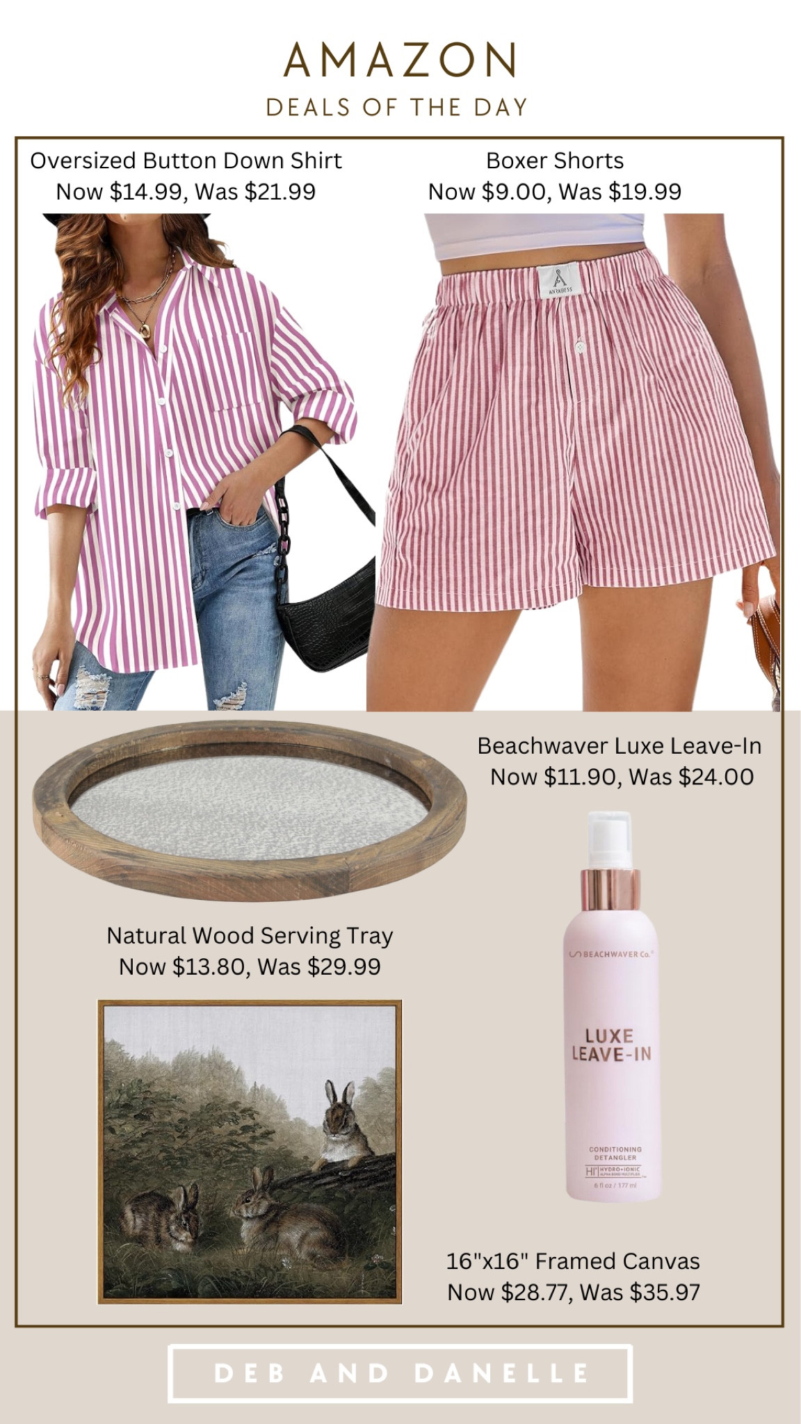 Here are some of my favorite deals of the day on Amazon. I love the pink striped oversized top and shorts for Valentine’s Day. 

#LTKHome #LTKSaleAlert #LTKMidsize