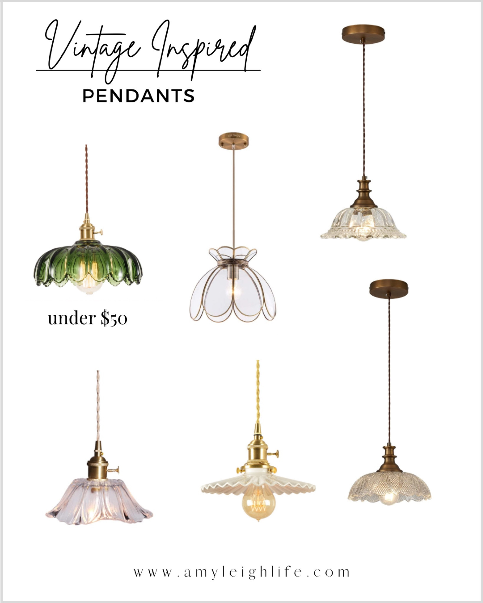Vintage inspired pendant lighting.

Vintage home, vintage boho, vintage decor, vintage home decor, vintage inspo, vintage ideas, vintage modern, vintage lighting, vintage modern lighting, vintage style, antiques, antique farmhouse, light fixtures, light pendant, amazon light fixtures, amazon lights, bedroom ceiling light, ceiling light, dining light, dining room light, dining room light fixtures, entry light, entryway lights, entryway light, light fixture, bedroom light fixtures, office light fixtures, kitchen light fixtures, nursery light fixtures, bathroom light fixtures, amazon finds, amazon home, amazon decor, amazon home decor, foyer light, hallway lights, lighting fixtures, kitchen lighting, pendant lighting, bathroom lighting, ceiling lighting, entryway lighting, entry lighting, island lighting, kitchen lights, kitchen pendant lights, light pendant, kitchen island pendant lights, pendant lights for above island, pendant lights for above dining table, dining room ceiling light, Amy leigh life, budget lighting, budget friendly decor, budget budget, budget home, home decor on budget, budget bedroom, glass pendant light, vintage light fixtures, green pendant, hanging ceiling light for kitchen island, breakfast nook light 

#amyleighlife
#pendantlights

#LTKhome #LTKunder100 #LTKFind