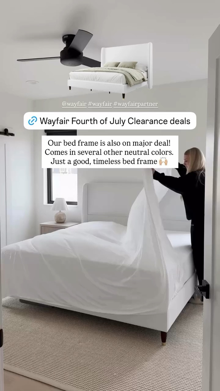Our bed frame is also on major deal! Comes in several other neutral colors. Just a good, timeless bed frame 🙌🏼 @Wayfair  #wayfair #wayfairpartner