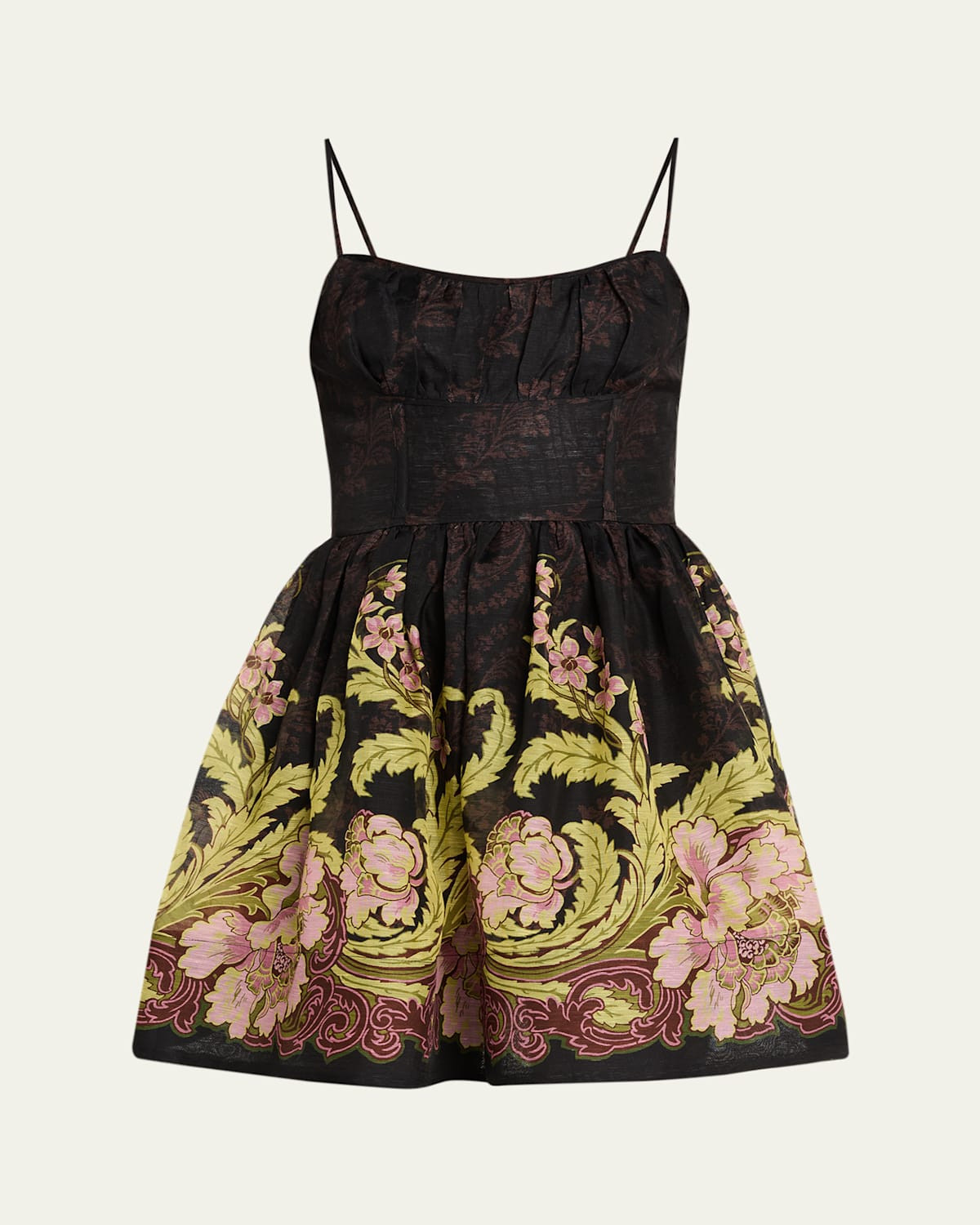 Alba Floral Fit-And-Flare Mini Dress | Bergdorf Goodman