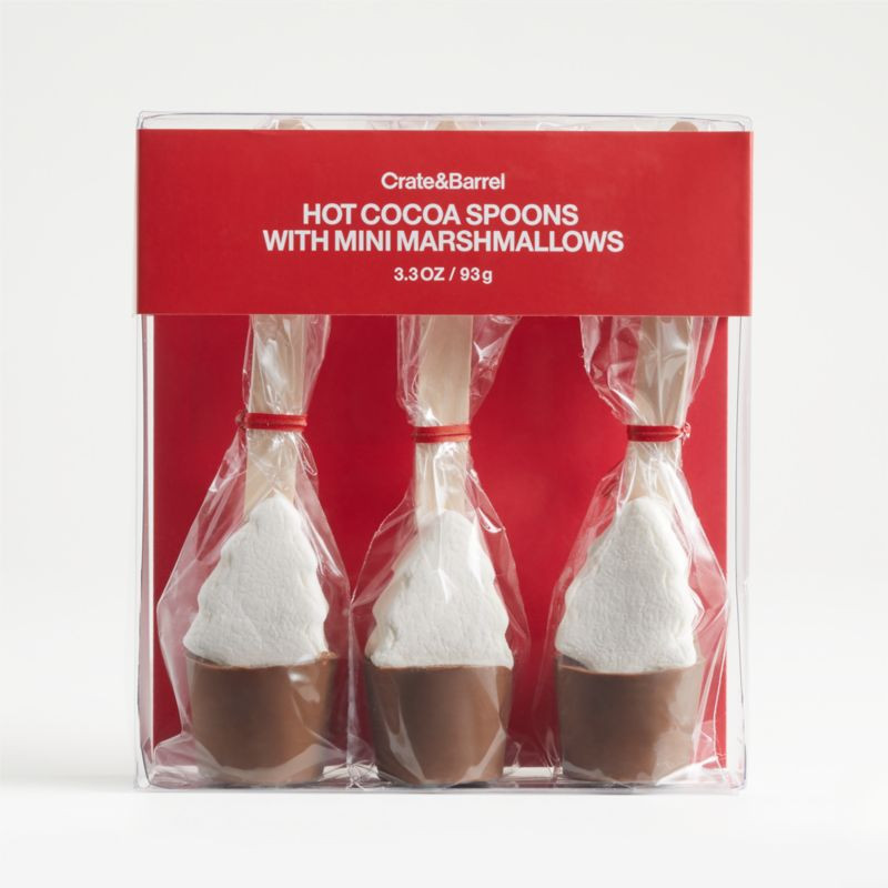 Hot Chocolate Spoons with Mini Marshmallows, Set of 3 + Reviews | Crate & Barrel | Crate & Barrel