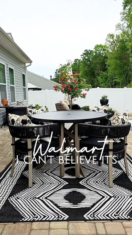 We got rid of our wood patio table this year. So,  I was in the market for something smaller and definitely non wood. If you followed along in stories, you know this Patio set was the most popular choice. It has a wood look, but it's steel from Walmart's BHG line.  I love it! 

#LTKSeasonal #LTKVideo #LTKhome