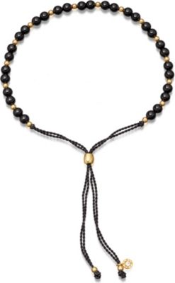 Biography 18ct gold vermeil and black onyx beaded bracelet | Selfridges