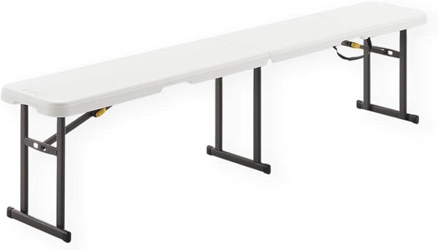 Living and More 6 Foot Fold-in-Half Bench with Carrying Handle, Easy Folding and Transport, Indoo... | Amazon (US)