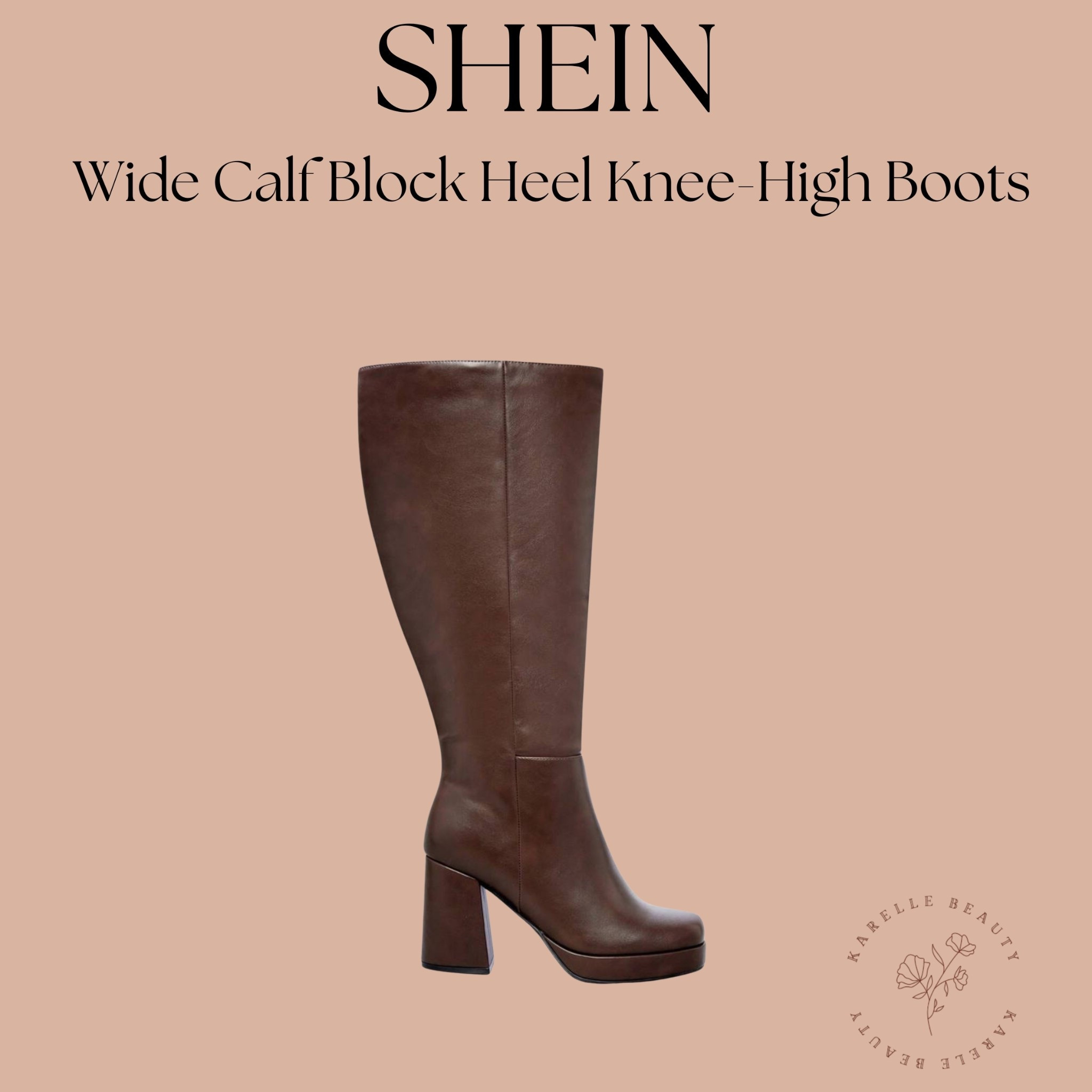 She in Comfortable Wide Calf Block Heel Knee-High Boots. 

#LTKSeasonal #LTKShoeCrush #LTKFindsUnder50