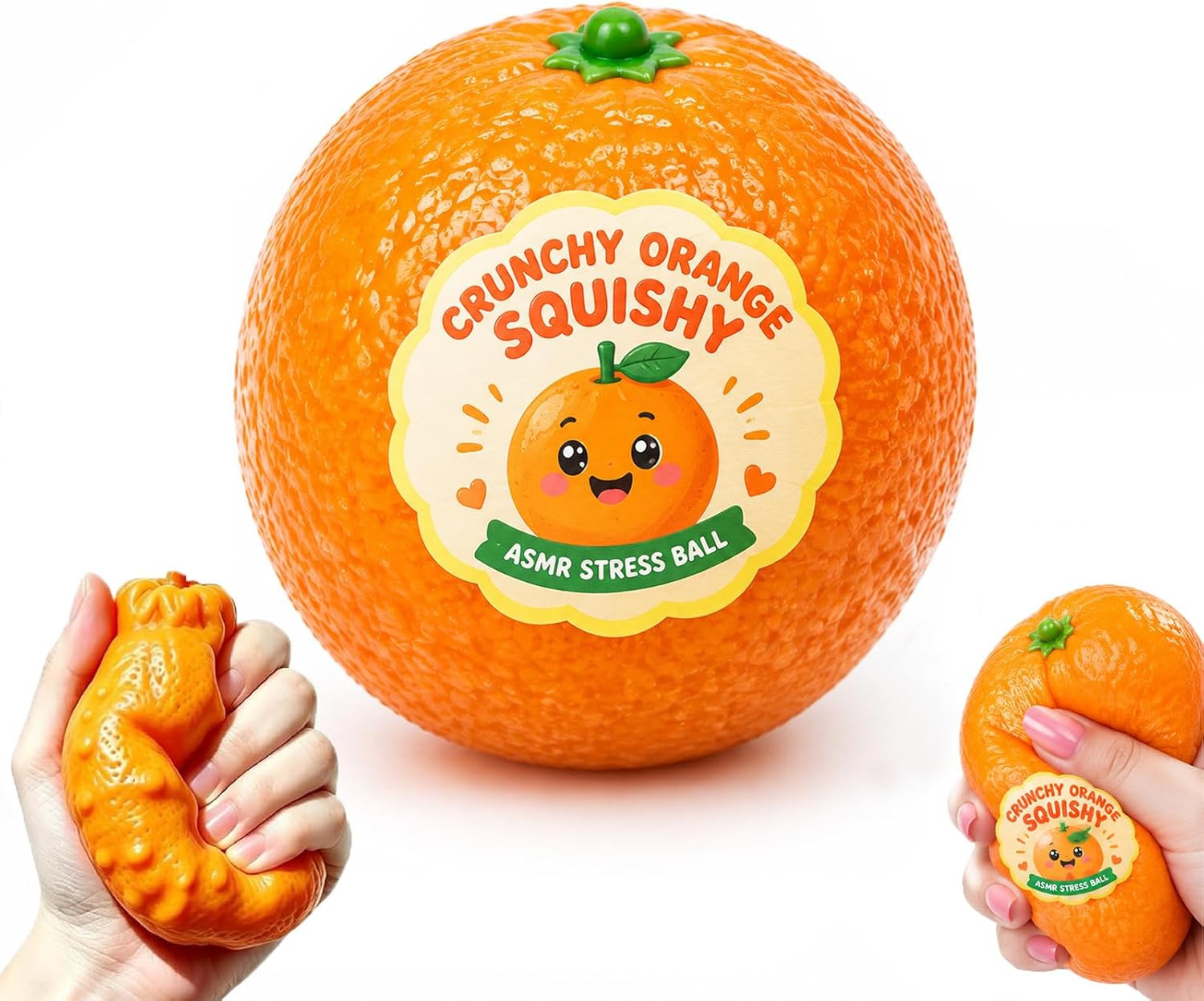 Crunchy Orange Squishy Toys, Slow Rising Fidget Toys for Anxiety Relief | Amazon (US)