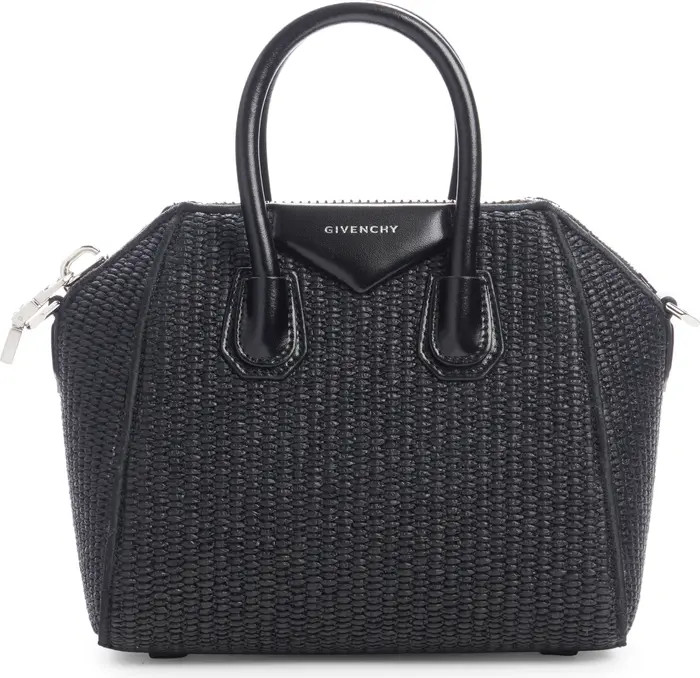 Givenchy Mini Antigona Raffia Top Handle Bag | Nordstrom | Nordstrom
