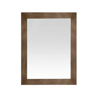 Sonoma 36 in. x 28 in. Framed Wall Mount Mirror in Almond Latte | The Home Depot