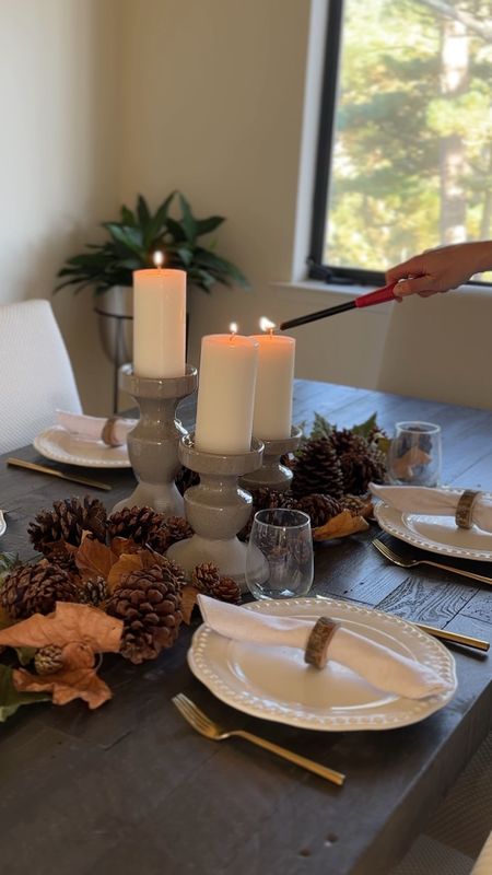 Holiday table setting ideas - Thanksgiving decor - Christmas decor - holiday decor ideas 

#LTKhome #LTKHoliday #LTKVideo