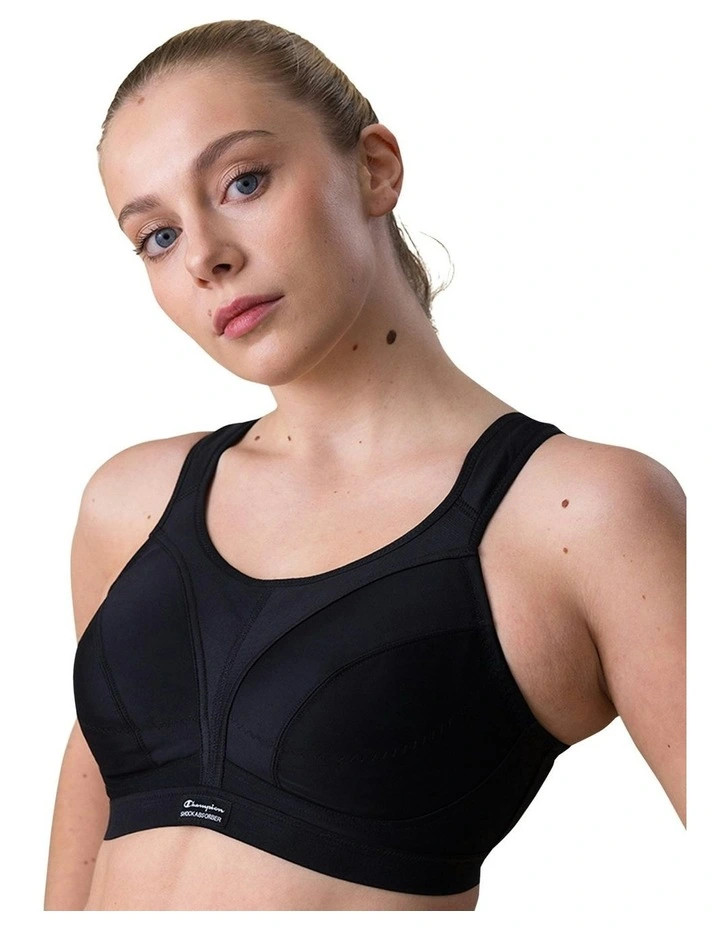 Active D+ Classic Support Sports Bra in Black | Myer
