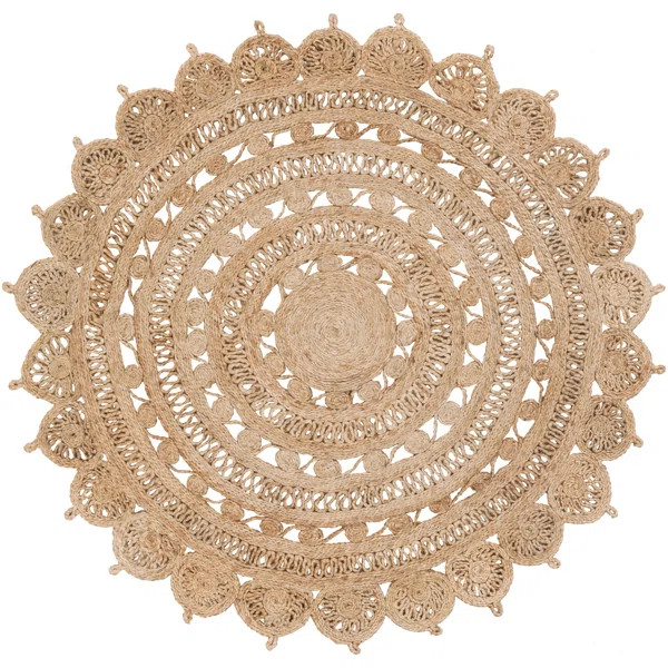 Garron Handmade Flatweave Jute Salmon Area Rug | Wayfair North America