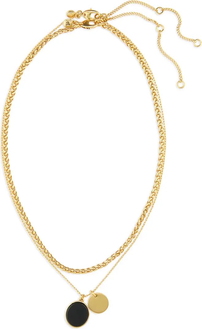 Madewell Two-Piece Darkstone Layered Necklace | Nordstrom | Nordstrom