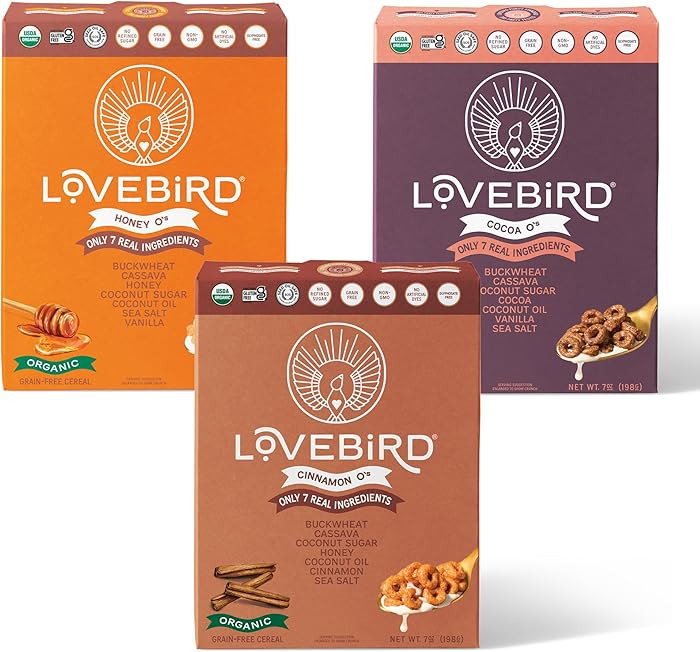Lovebird Organic Cereal That Actually Tastes Good - 100% Real Food & Healthy Gluten Free Cereal, ... | Amazon (US)