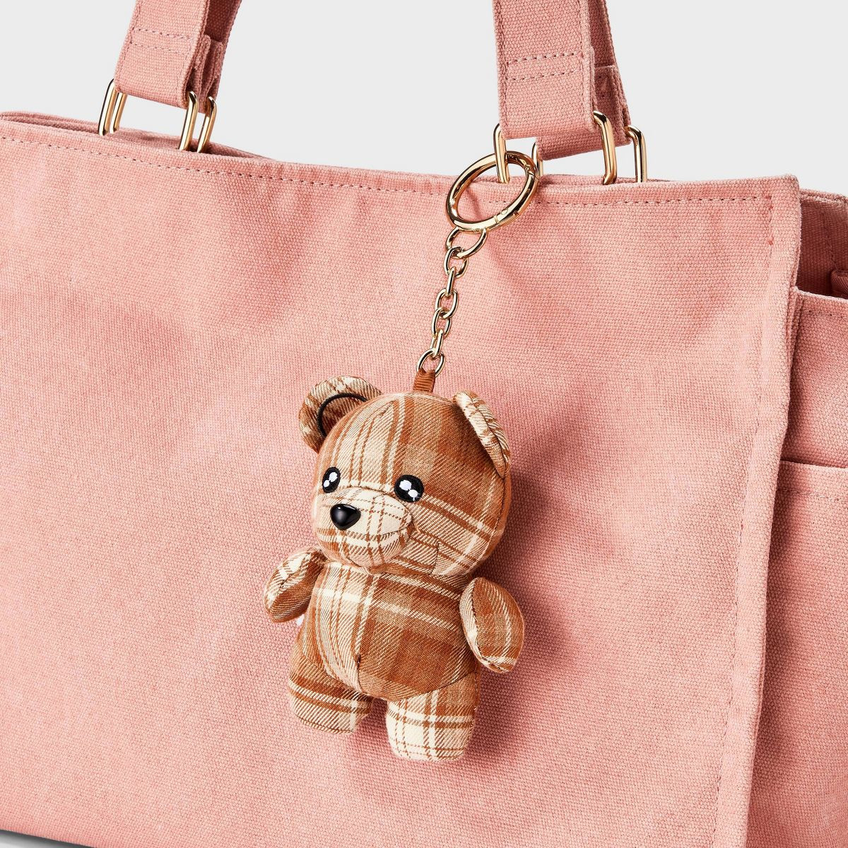 Plaid Plush Bear Charm - Universal Thread™ Brown | Target